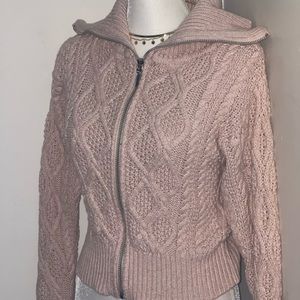 Venus Pink Zip Up Sweater Sz M​​​​​​​​​​​​​